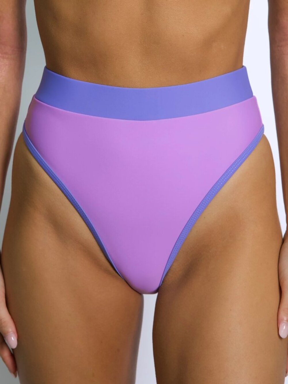93 Play Street NWOT CHLOE Lavender High Rise Bikini Bottoms, Size Large